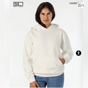Los Angeles Apparel 14OZ. HEAVY FLEECE SWEATSHIRT, color off white, Size M.